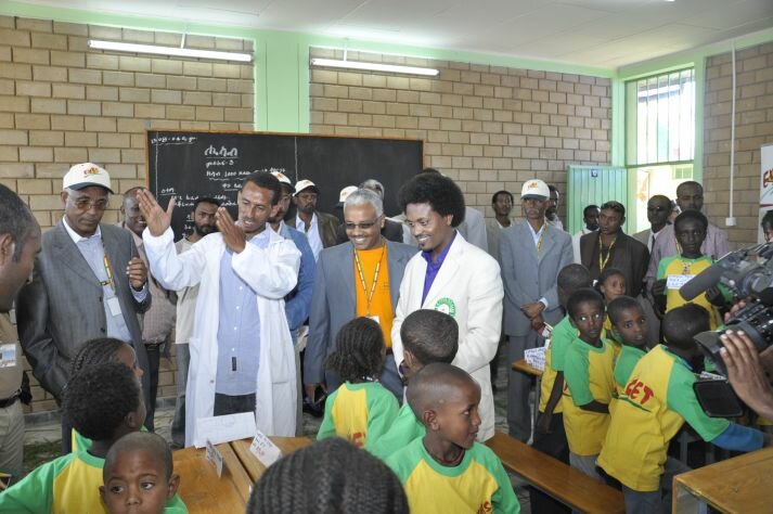 Tigray Education Head visits new classroom Ziban Albe 21 Apr 12