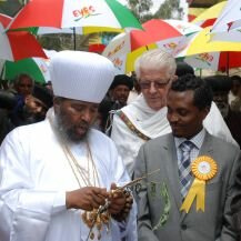 Ethiopian Patriarch dedicates Abinet School Classroom Jun 2010