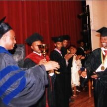Ezana BSc Elect Engr with highest grade & gets Cup 8 Aug 09
